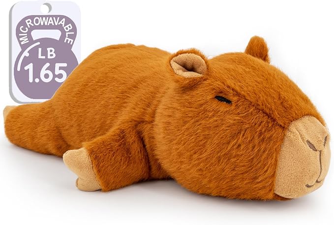 Marysun Microwavable Capybara Stuffed Animal - Weighted Stuffed Animal Plush, Heating Pad, Cozy Gift for Girls|Women|Kids|Elder People, 9.8in, 1.65lb