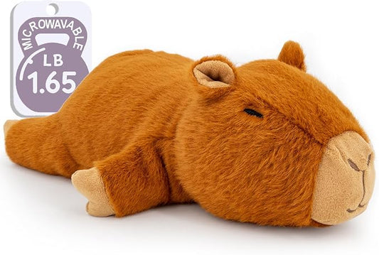Marysun Microwavable Capybara Stuffed Animal - Weighted Stuffed Animal Plush, Heating Pad, Cozy Gift for Girls|Women|Kids|Elder People, 9.8in, 1.65lb