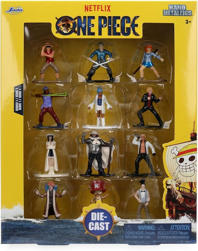Jada Nano Metalfigs One Piece Netflix 12-Pack Series 1 Die-cast Collectible Figures