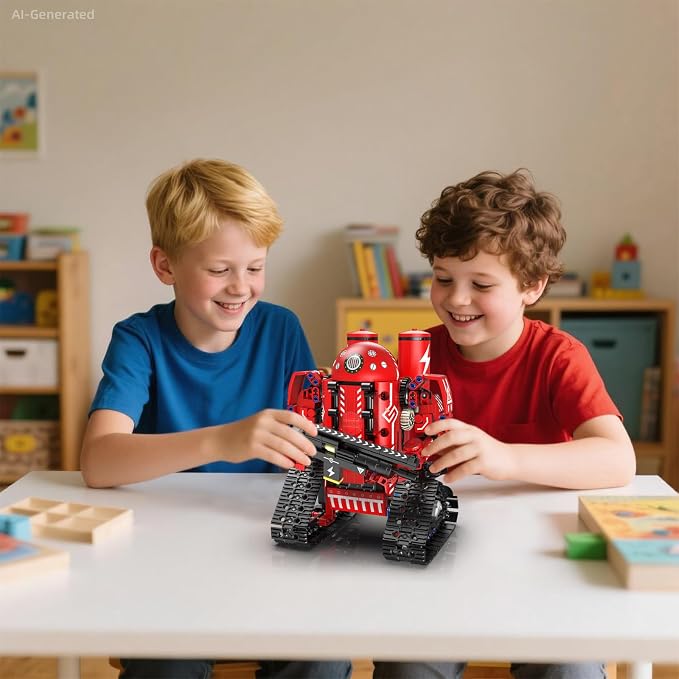 STEM Robot Toys for Kids Ages 8-14, 5-in-1 Remote Control and APP Programmable Robot Toys - 495 Pcs DIY Building Science Educational Kit, Building Block Birthday Present for Teen Boys Girls