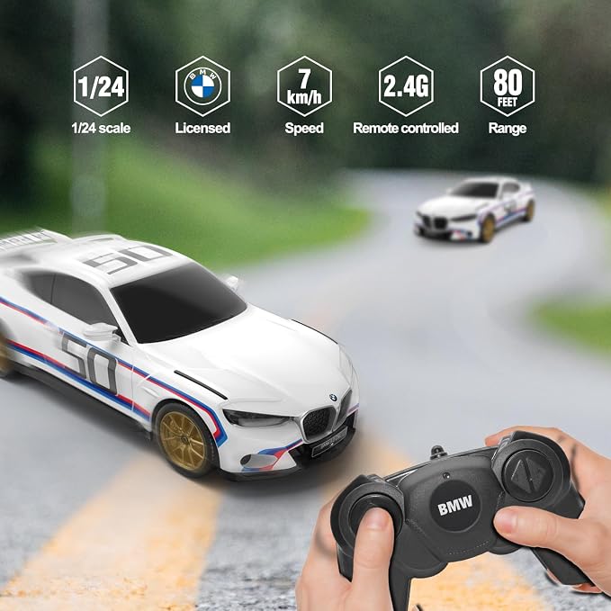 RASTAR BMW RC Car 1:24 BMW 3.0 CSL Remote Control Car BMW Toy Model Car for Boys Kids Adults