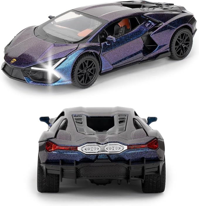 BDTCTK 1/32 Comapatible for Lamborghini ‌Aventador LP700-4 Model Car, Zinc Alloy Diecast Pull Back Toy Cars with Sounds and Lights Vehicles for Kids Boy Girl Gift (Blue)
