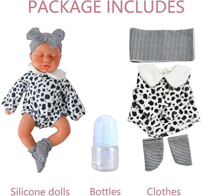 Boy 12 Inch, Full Body Silicone Baby Doll, Reborn Baby Dolls Silicone Full Body, Not Vinyl, Posable Newborn, Realistic Baby Doll