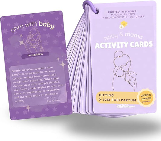 Baby Activity Cards for Newborns, 25 Screen-Free Infant Development Activities Ages 0-12 Months, Sensory Play and Baby Bonding by Neuroscientist