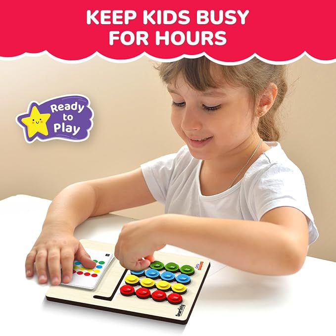 Smartivity Montessori Slide Puzzle I Color & Pattern Matching Toys for Kids 4 to 8 Years I Birthday Gift for Boys & Girls I Preschool Educational Toy for 4, 5, 6, 7, 8 | Travel Friendly