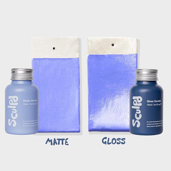 Sculpd 120 ml Air Dry Clay Glaze - Gloss, Scratch Resistant and Waterproof Pottery Glaze, Gloss Varnish for Air Dry Clay