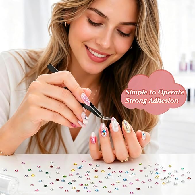 Artdone 36000Pcs Resin Rhinestones 3mm Jelly AB 28Colors for Bedazzling Glitter Kit DIY, Multicolor Crystal Diamond Pearls with 3Pcs 10ml B7000 Jewelry Glue for Bedazzled Nail Art Supplies Decoration
