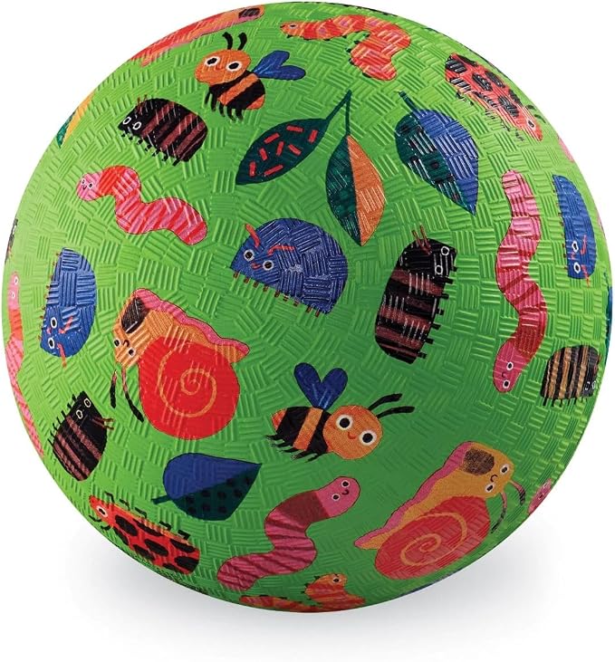 Crocodile Creek Playground Ball - Durable Rubber Ball for Kids Ages 3 and Up - Bouncy Inflatable Ball for Kickball, Indoor Games, and Outdoor Sports - PVC-Free