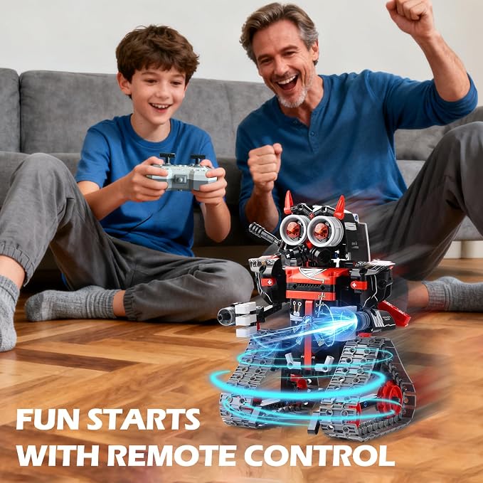 MagicKidz Robot Building Kits for Kids - STEM Birthday Gifts for 6 7 8 9 10 11 12+ Year Old Boys - 3 in 1 Robotics Toy with APP & Remote Control Coding, Educational DIY Science Project