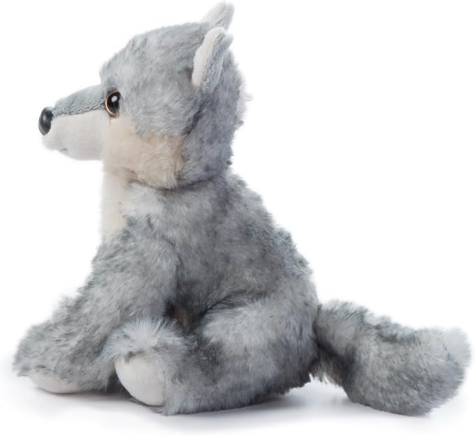 The Petting Zoo Wolf Stuffed Animal Plushie, Gifts for Kids, Wild Onez Babiez Wildlife Animals, Grey Wolf Plush Toy 6 inches
