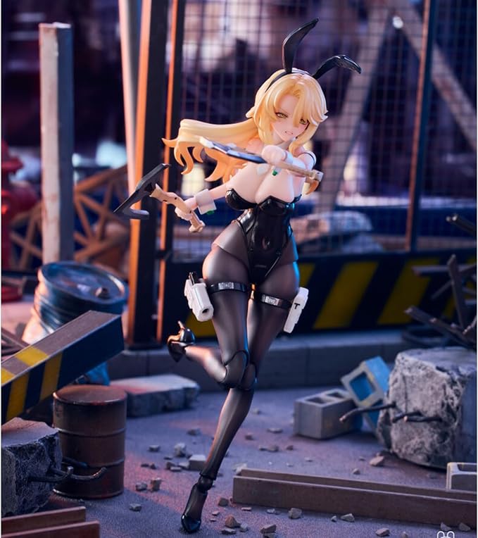 LEBOO 1/12 Action Figures Kit, Rabbit Girl Reaction Force Elena 6.29'' Movable Collectible Anime Cute Figure, Age 15 and Above