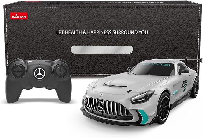 RASTAR 1/24 RC Car Mercedes AMG GT2 Remote Control Car, Mercedes AMG Toy Car for Kids Boys, Silver RC Sports Car