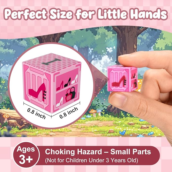 ADAH 216PCS Magnetic Building Blocks for Girls, Pink Princess STEM Toys for Ages 4-8, Creative Educational Building Toys for 3-6 Year Olds, Magic Blocks for Kids
