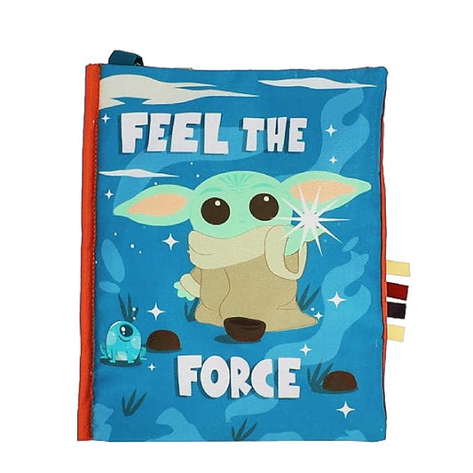 Kids Preferred Star Wars: THE Mandalorian Grogu Deluxe Soft Book - with Crinkle Pages, Teether, On-the-Go Clip, Sensory Textures, Ages 0+