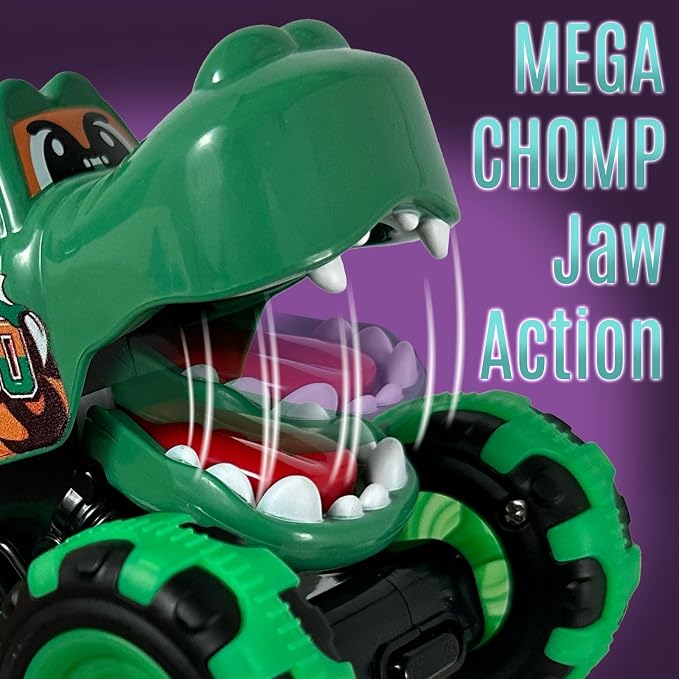 stargo - Croc Monster Truck Toy - Light Up Chomping Pull Back Truck - Press and Go Cars for Easter Basket Stuffers, Boy Birthday Gifts, Toys for Toddlers, Kids Ages 3-5 4-6 5-7 4-8
