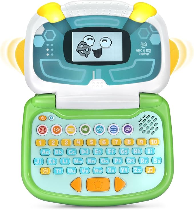 LeapFrog ABC and 123 Laptop for Preschoolers Ages 3-7 Years, Green