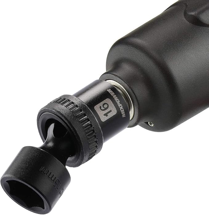 MIXPOWER 10-piece 3/8" Drive Shallow Universal Impact Socket Set, Metric,10-19mm, Swivel Socket with Flexible Wobble, CR-MO