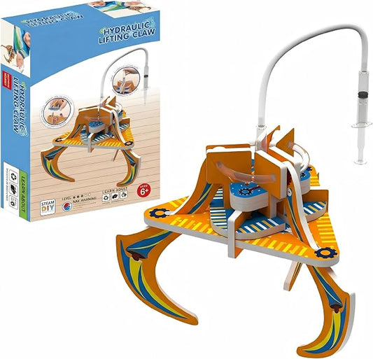 STEM Hydraulic Claw Model Science Kit, Educational Engineering Mechanics Toy for Kids, Teach Hydraulic Transmission Principle