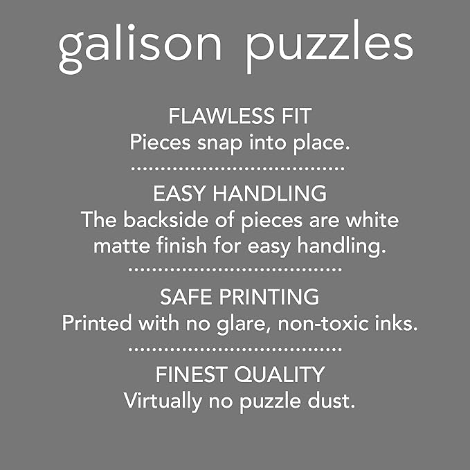 Galison Beside The Sea – 500 Piece Puzzle Fun and Challenging Activity with Bright and Bold Artwork of Charming Village and Sea Scenery for Adults and Families