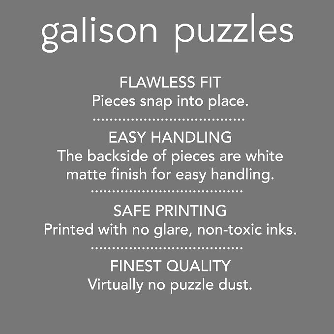 Galison Snowy Night 500 Piece Puzzle from Galison - 20" x 20" Winter Themed Puzzle That is Perfect for The Holidays, Beautiful Artwork, Thick and Sturdy Pieces, Makes a Wonderful Gift!