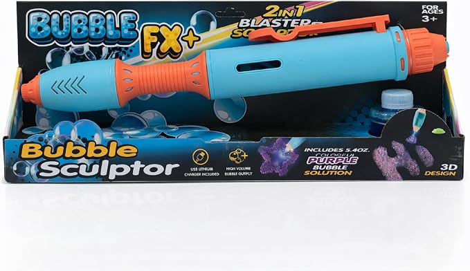 Mindscope BubbleFX LED Light Up Bubble Sculptor Pen (Blue/Orange)