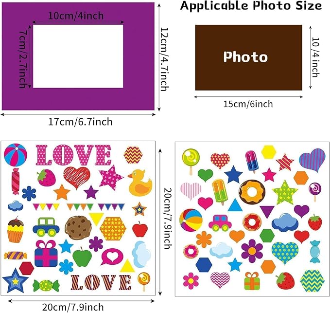 30Packs Picture Frame Crafts Kits for Kids, Summer Spring Colorful Holiday DIY Foam Picture Frames for Christmas Girls Gifts Game Activities Teacher Gifts Preschool Bulletin Board Decoration