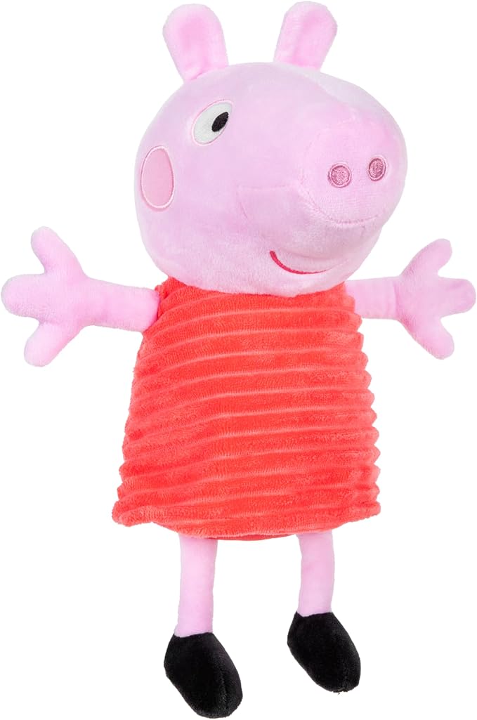 Kids Preferred Peppa Pig 12" Plush, Babies 0 Months and Up, Super Soft, Beans in Bum, Embroidered Details, Ideal for Baby Shower and Expecting Parents
