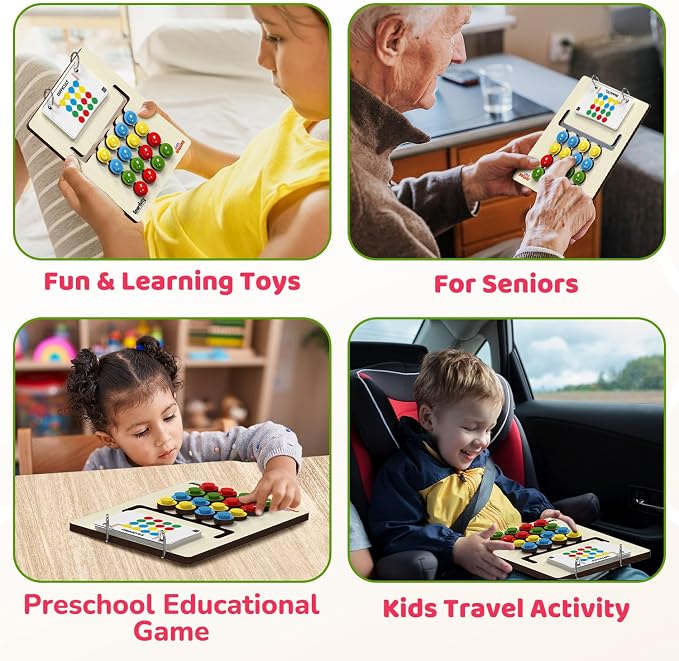 Smartivity Montessori Slide Puzzle I Color & Pattern Matching Toys for Kids 4 to 8 Years I Birthday Gift for Boys & Girls I Preschool Educational Toy for 4, 5, 6, 7, 8 | Travel Friendly