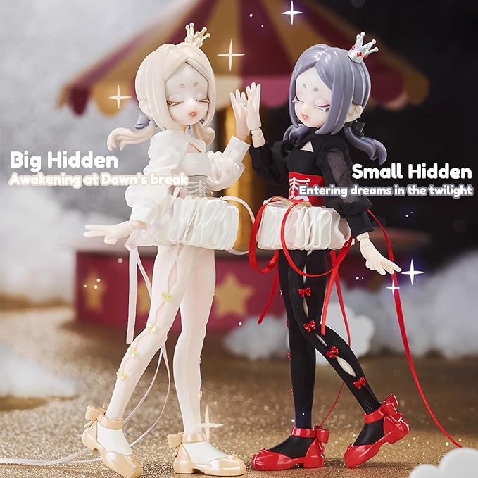 CALEMBOU BJD Blind Box, Eve Lynna Series 18cm Ball Jointed Doll, Cute Dress Up Doll with Joints, Collection Action Figure Toys, Gift for Girls Boys (Eve Lynna-1box)