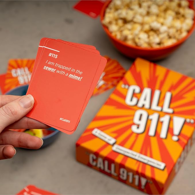 Call 911! [A Family Game of Unexpected Emergencies | Card Games for Adults & Teens, 200 Emergency Prompts | Fun Card Games for Family Game Nights & Parties | Ages 12 Up]