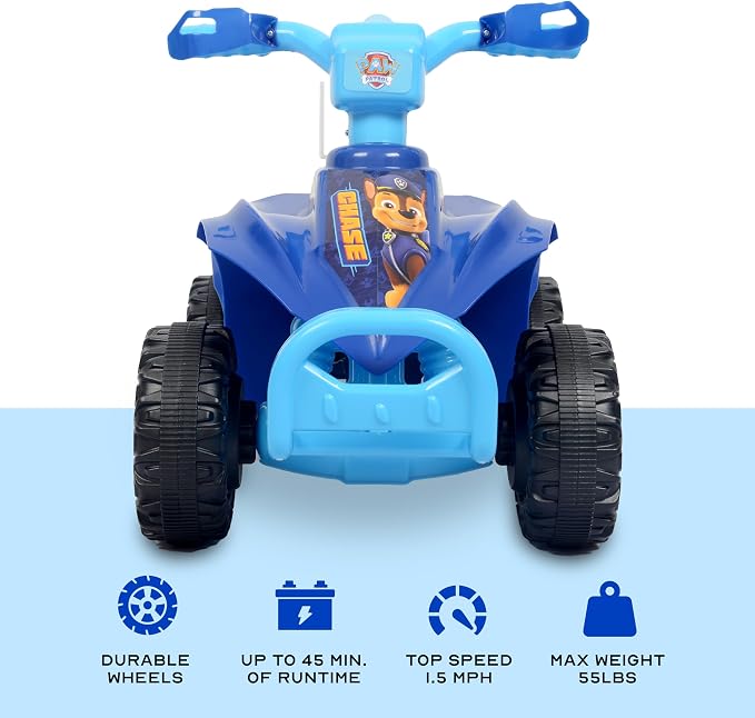 Paw Patrol - 6V ATV Ride On Toy for Kids, LED Headlights, Battery Powered