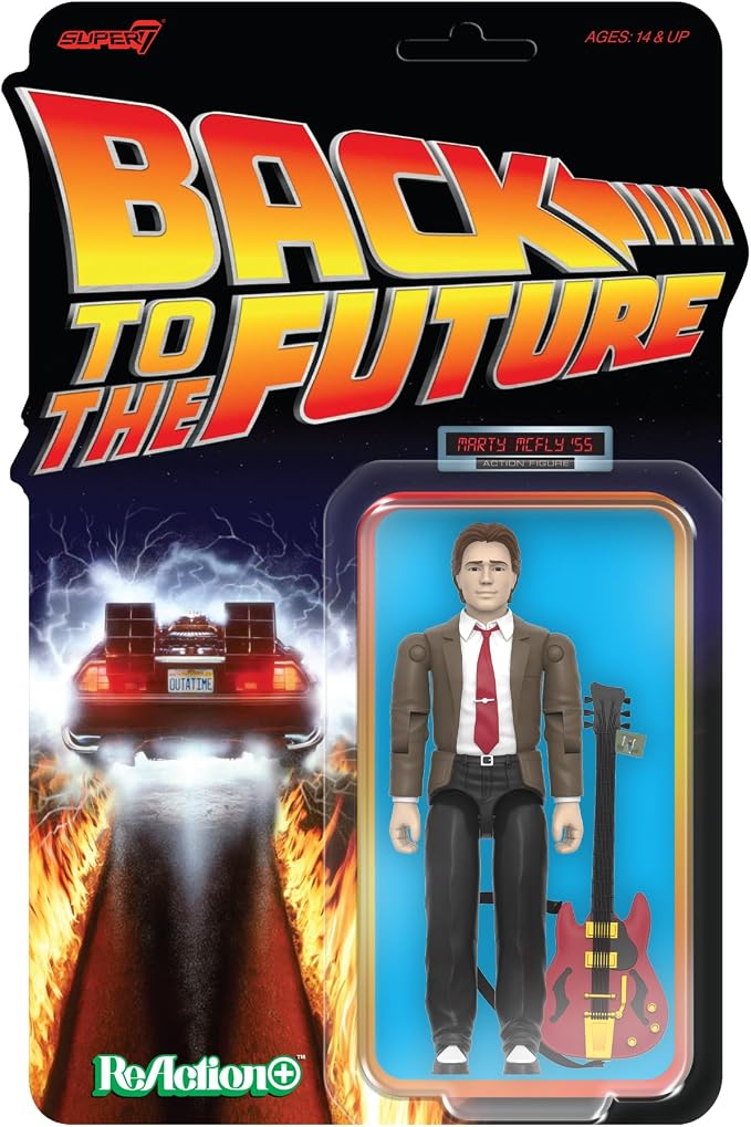 Super7 Reaction+ Back to the Future Marty McFly (1955) - 3.75" Back to the Future Action Figure with Accessories - Classic '80s Movie Collectibles and Retro Toys