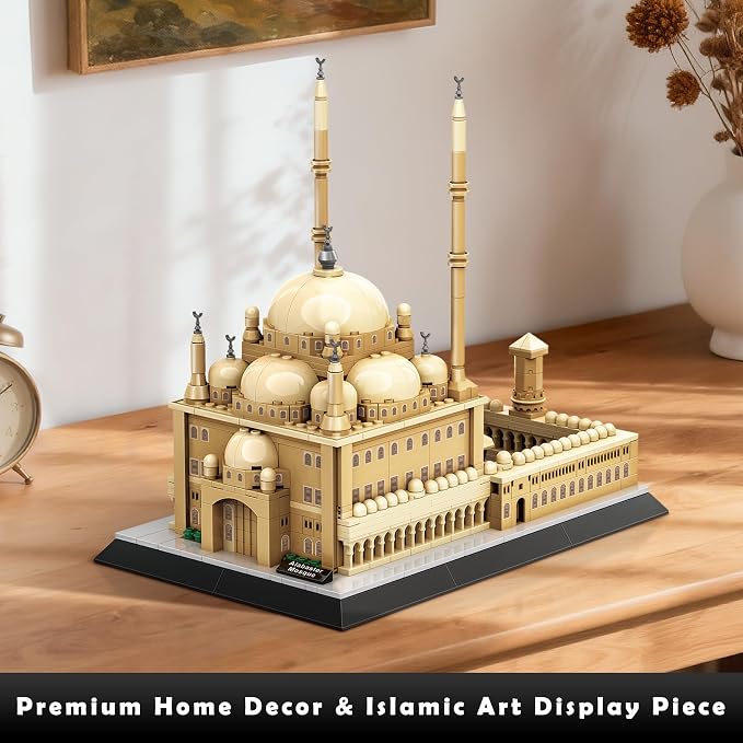 Mosque of Mohammed Ali Cairo Building Set – 620Pcs Architecture Model Kit, Egypt Landmark, Home Office Decor, Collectible Travel Souvenir for Architecture Enthusiasts