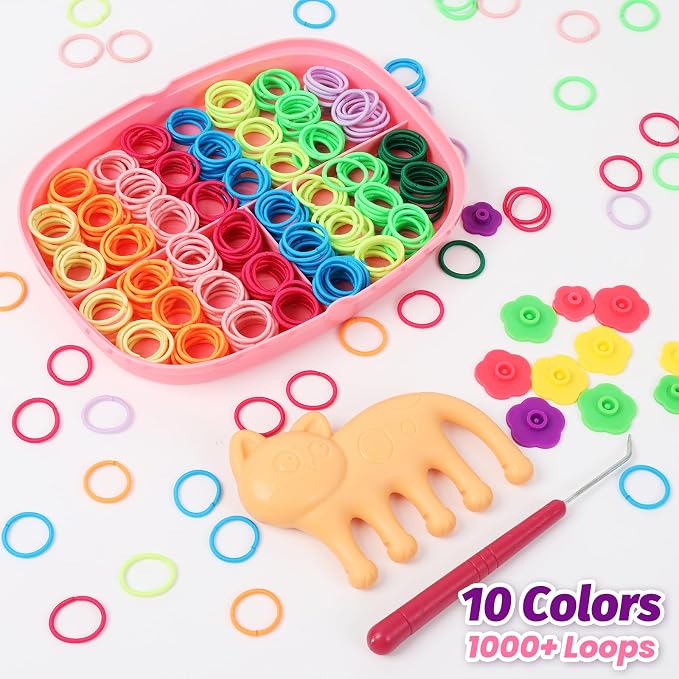 IQBOX Bracelet Making Kit Crafts for Girls 8-12 Birthday Gifts, 1000+ New Bands