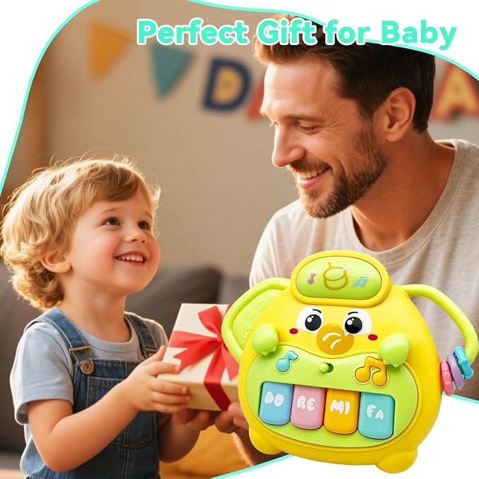Cute Elephant Piano for Baby Musical Toys 18M+, Early Learning Light up Music Keyboard Infant Toy Perfect Christmas Birthday Gifts for Boy & Girl Age 2 3 Years Old (Cute Elephant)