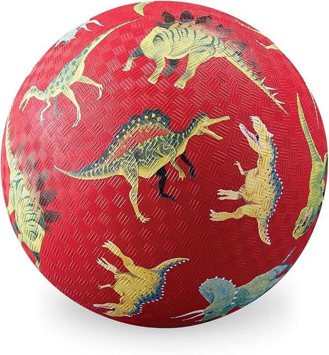 Crocodile Creek Playground Ball - Durable Rubber Ball for Kids Ages 3 and Up - Bouncy Inflatable Ball for Kickball, Indoor Games, and Outdoor Sports - PVC-Free