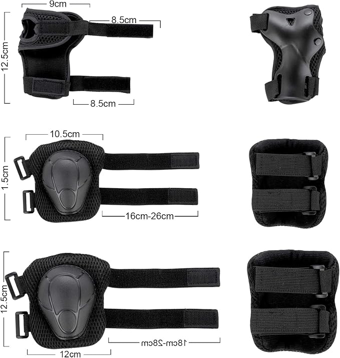 WayEee Kids Bike Helmet Set Skateboard Knee Pads, Helmet Pad Set Protective Gear Set Adjustable for Girls Kids 3-14 Helmet Elbow Pads Wrist Guards for Sport Cycling Bike Roller Skating Scooter