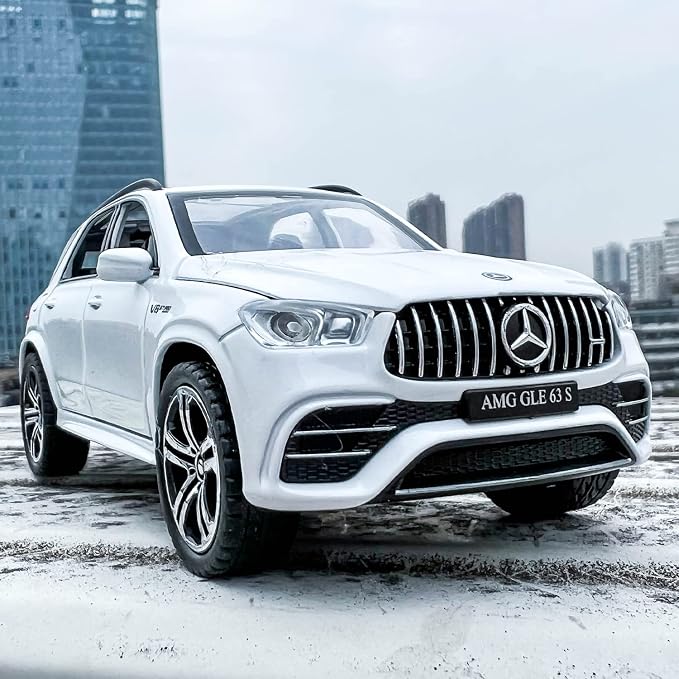 WAKAKAC GLE63S AMG Model Car 1/32 Alloy Diecast Pull Back Toy Car with Light and Sound Model Vehicle for Boys Girls Gift(White)