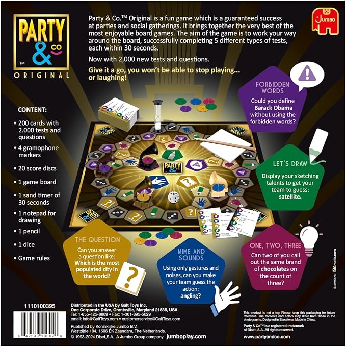 Jumbo Party & Co. Original Board Game - Fun Multi-Challenge Game for 14+ Years, Multiplayer Family Entertainment.