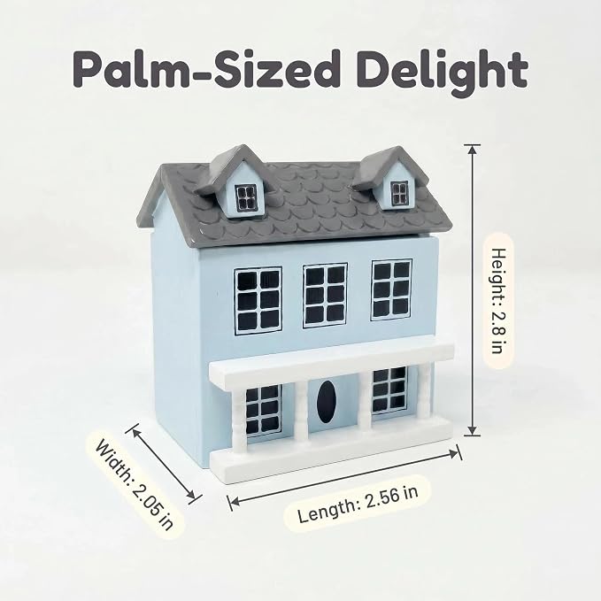 Miniature Villa Model Wooden Tiny House Compact Dollhouse Mini House Storage Decoration Ornament Accessory for Tabletop Display