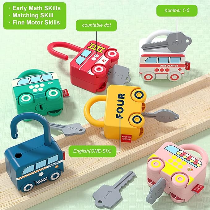 Montessori Educational Toys Learning Games Busy Board - Toddler Car Activities - Baby Sensory Fine Motor Skills Developmental Toys - Gifts for 12 18 24 Month Age 1 2 3 4 One Two Year Old Boys Girls