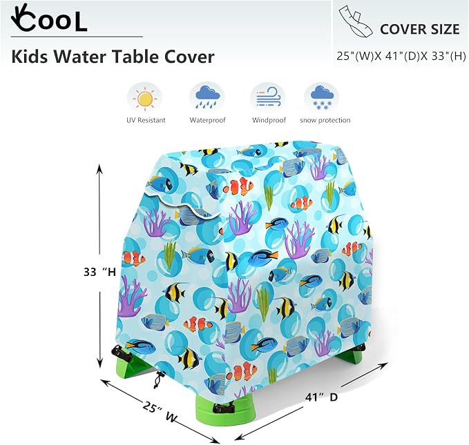Okcool Kids Water Table Cover Fit Water Table,Outdoor Water Table Toys Cover, A Wide Selection of Cute Colors and Patterns