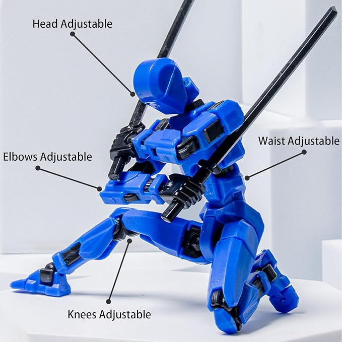EIMONEY 9PCS Assembly Completed T-13 Action Figure 3D Printed Multi-Jointed Movable,Lucky 13 Action Figures,Multi-Articular Dummy 13 Action Figures,Desktop Decorations,Creative Gifts (9 Colors)