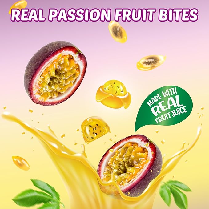 AMOS Peelerz Passion Fruit 85 g – Tropical Snack, Pre-Peeled Style Passion Fruit Candy,Fruity Flavor & Peelable Texture, Ready-to-Eat Snack Pack