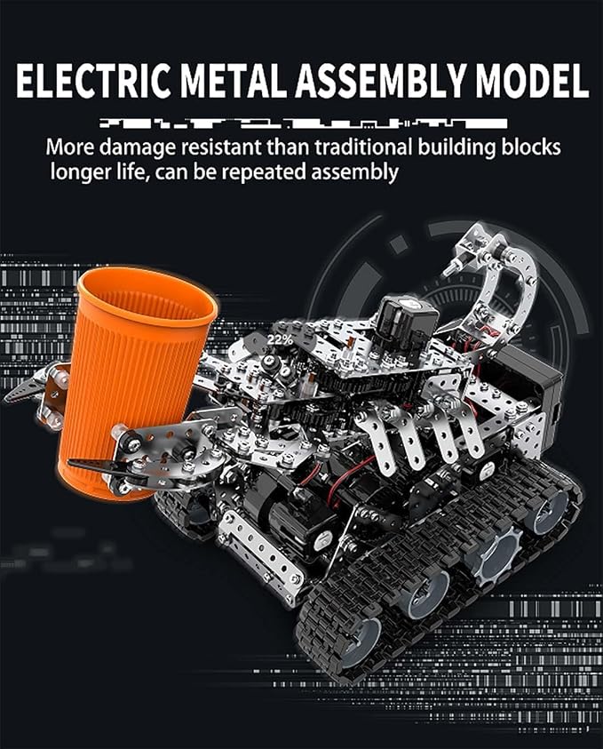 Building Sets Stem Assembly Metal 3-D Puzzle RC Scorpion Tank Assembly Model Kit Construction Set Toys 1034PCS/Included Motor