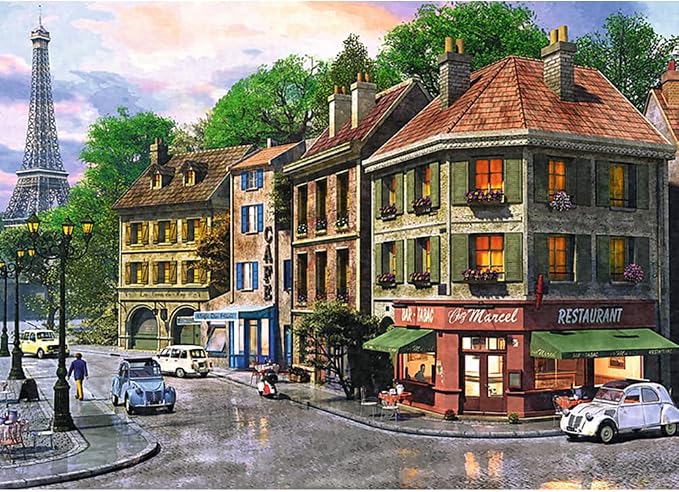 Trefl Street of Paris 6000 Piece Jigsaw Puzzle Red 54"x38" Print, DIY Puzzle, Creative Fun, Classic Puzzle for Adults and Children from 15 Years Old