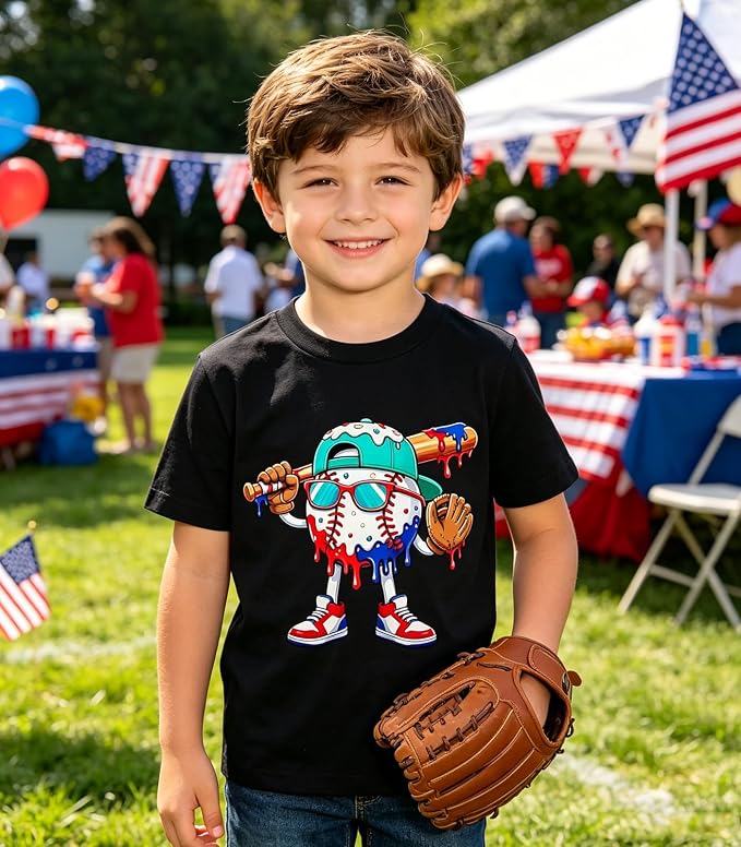 Lovekider Cotton Shirt for 3-6T Boys Truck Dinosaur Toddler Kids T-Shirt Short Sleeve Excavator Construction T-Rex Tee Shirts