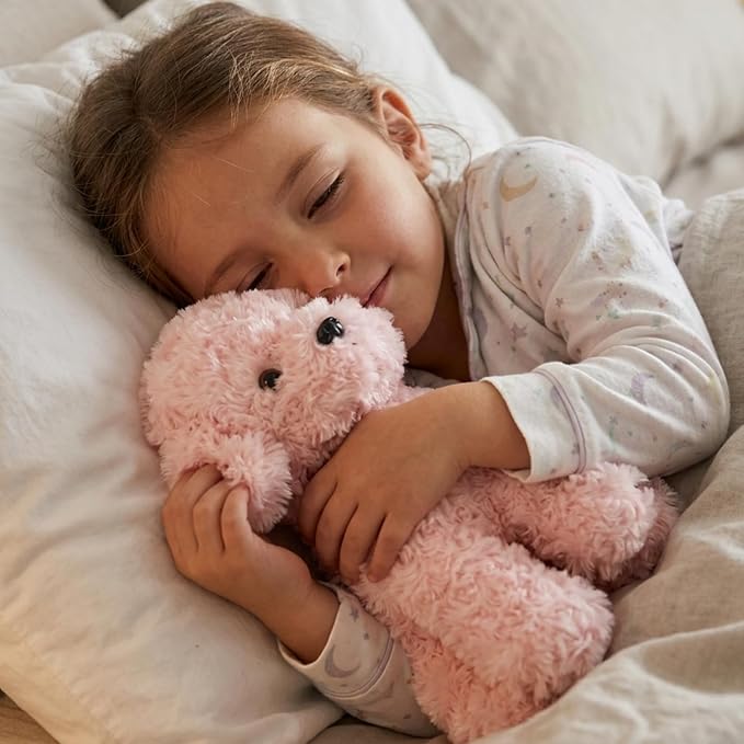 WEIGEDU Pink Puppy Dog Stuffed Animals Plush Toys, Pink Toy Poodle Bichon Frise Maltese Stuffed Dog Plush, for Girls, Kids, Babies, Birthday, Easter, Christmas -12.6 inches