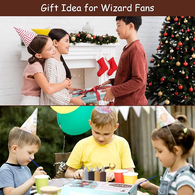 Maikoi Magic Wand Making Kit for Kids Adults DIY Craft Set Wizard Birthday Party Supplies Make Your Own 8 Wands (24-Piece)