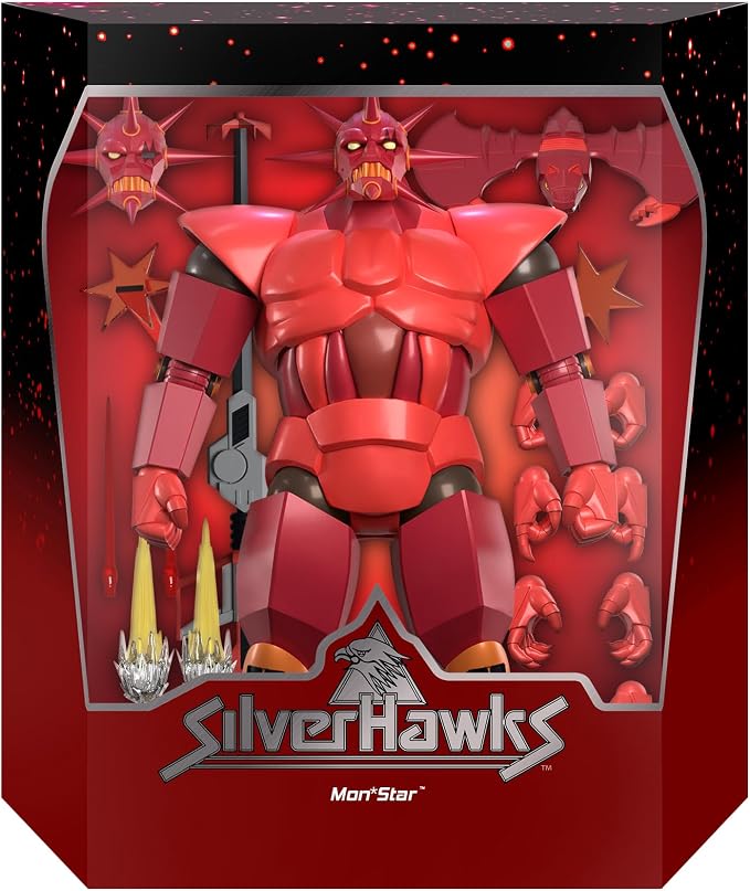 Super7 ULTIMATES! SilverHawks Mon*Star - 11" SilverHawks Action Figure with Accessories Classic Cartoon Collectibles and Retro Toys